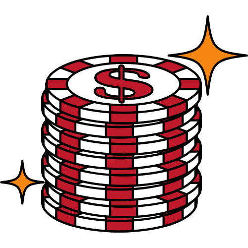 best vpn for casino - red and white coins