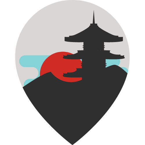 vpn with japan server - red sun, mountain and house