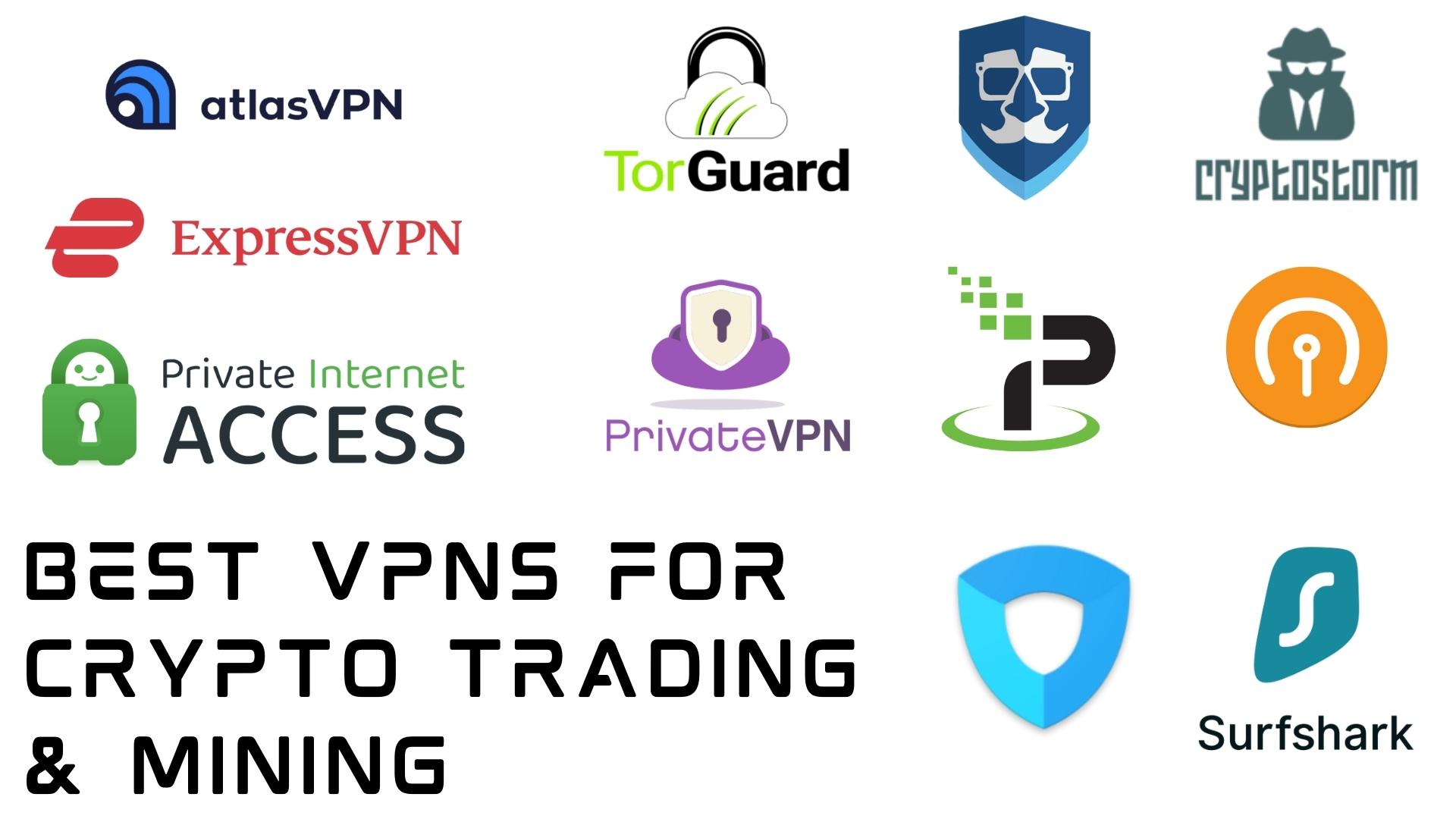 best vpn for crypto trading - privateinternetaccess, surfshark, privatevpn, ipvanish vpn, atlas vpn, expressvpn, torguard, vpnarea, ivacyvpn, cryptotab vpn, cryptostorm vpn logos