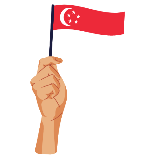 singapore vpn for pc - man is keeping singapore flag in the hand