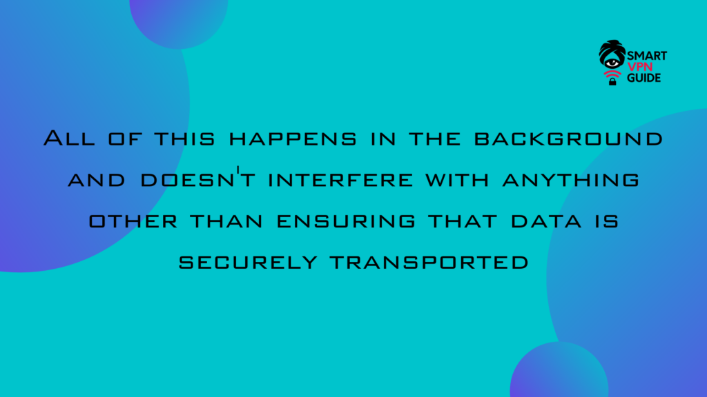 all of this happens in the background and doesnt interfere with anything other